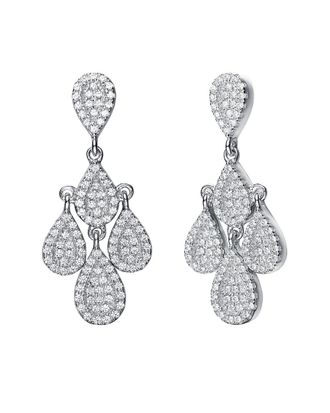 Genevive Silver Cz Earrings