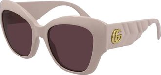 Gucci Sunglasses, female, Pink, Size: 53 MM Cat Eye Sunglasses