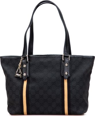 Gucci Pre-owned Womens Gg Canvas Tote Bag - Black Textile - One Size