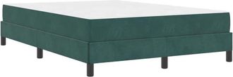 vidaXL Cama Box Spring Con Colch&oacute;n Verde Oscuro 160 X 200 Cm Vidaxl