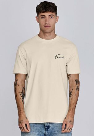 Siksilk T-Shirt SIKSILK Siksilk T-Shirt Signature T-Shirt, Herren, Gr. XS, beige, Obermaterial: 100% Baumwolle CO., Shirts T-Shirt