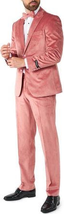OppoSuits Vintage Pink Velvet Tuxedo & Bow Tie at Nordstrom, Size 40