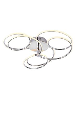 Netlighting Eterne LED Semi Flush Light Chrome Plate & White Silicone in Grey