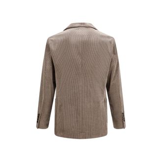 Brunello Cucinelli Mens Gray Cotton Full-Length Jacket Clothing