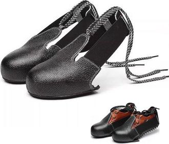 OEM Par - Cubrezapatos Con Puntera De Acero - Calzado De Seguridad Antideslizante Con Puntera De Acero - Para Uso Industrial Y Laboral (negro)