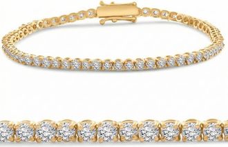 Pompeii3 4 Ct Diamond Tennis Bracelet 14k White, Yellow, or Rose Gold Lab Grown 7