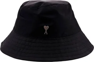 Ami SS26 De Coeur Stud Bucket Hat Black Silver UHA671-PA0037-001