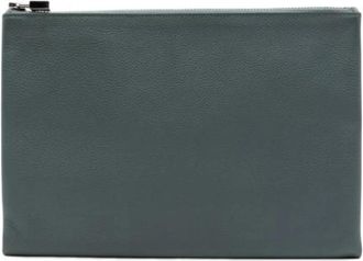 Herm&egrave;s Pre-owned Evercolor Clutch - Dames - Vintage Clutch - Grijs - ONE Size - Leer - Vintage