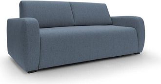 Divani.Store Divani.store - Duna Sof&aacute; Cama Convertible Con Colch&oacute;n De 20 Cm De Tela Suave Flameada E Impermeable 215 Cm (mat. 160x197) Azul