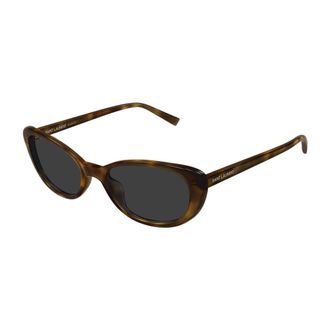 Saint Laurent Sunglasses, unisex, Brown, Size: 52 MM Narrow Rectangular Sunglasses