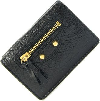 Balenciaga Black Leather Wallet (Tri-Fold) (Pre-Owned)