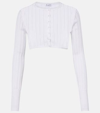 Alaia Ala&iuml;a Cardigan cropped in maglia