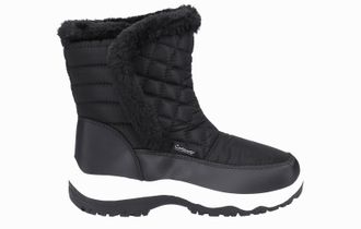 Cotswold Butterrow Textiel Dames Zwarte Winter Middelhoge Laarzen