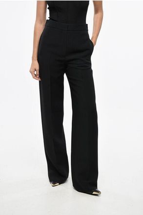 Dior Pantaloni Straight Fit in Misto Seta con Tasche a Filo taglia 42