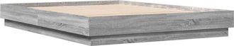 vidaXL Vidaxl - Bed Frame with led without Mattress Grey Sonoma 150x200 cm King Size
