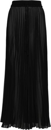 Peter Do sheer pleated maxi skirt - women - Polyester - M - Black