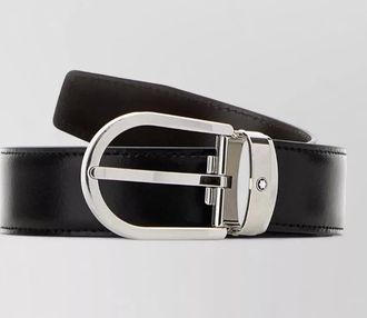 Montblanc leather reversible belt