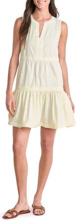 Vineyard Vines Harbor Seersucker Sundress in Vineyard Yellow/White at Nordstrom, Size Small