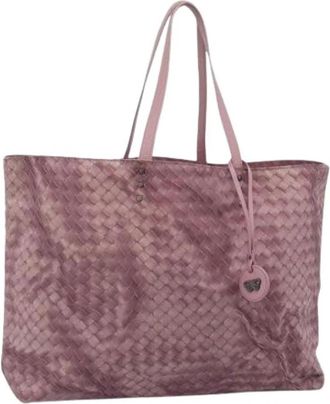 Bottega Veneta Pre-owned Vintage Nylon Tote Bag - Dames - Vintage Shopper - Roze - ONE Size - Nylon - Vintage