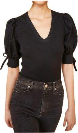 Ulla Johnson Ribbed Cotton Pia Top Size S