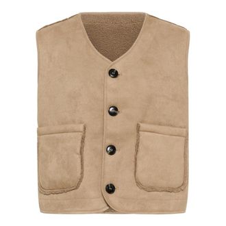 Kaffe KAmartine Chaleco de Punto - Jackets - Mujer - Beige - 2XL