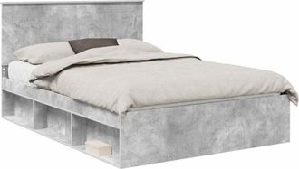 vidaXL Bed Frame Concerte Grey 150 x 200 cm Solid Pine Wood vidaXL