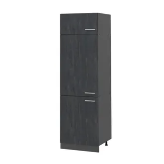 Vicco Armario Para Frigor&iacute;fico Empotrado R-line, Hormig&oacute;n Negro, 60 Cm