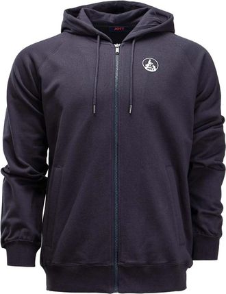 Jott Navy Hoodie met Groot Logo - Heren - Vesten met rits - Blauw - S - Katoen - Hoodies & sweatvesten