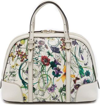 Gucci Pre-owned Gucci Small Leather Flora Nice Dome Satchel Ladies 5OP42V5J0JVP8P38