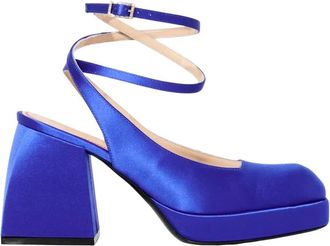 Nodaleto Bulla Suki - Dames - Pumps - Blauw - 40 EU - Satijn - Schoenen