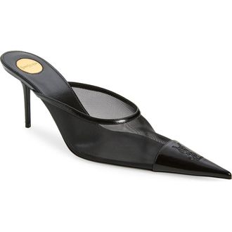 Saint Laurent Renee Pointed Toe Mule in Nero/Nero at Nordstrom, Size 10.5Us