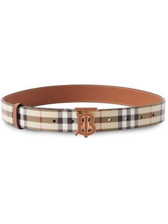 Burberry Cintura con placca monogramma - Toni neutri