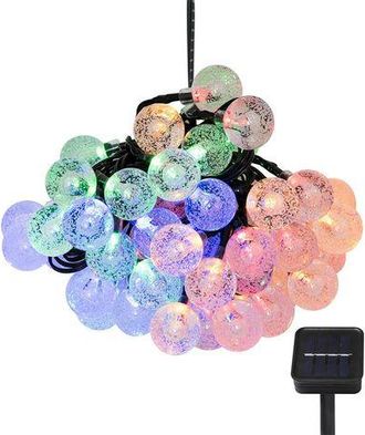 OEM Guirnalda De Luces De Bolas De Colores, 15 M, 100 Led Rgb Con Control Remoto, Alimentaci&oacute;n Usb O A Pilas, Luces Multicolores Para Interiores Y Exterio