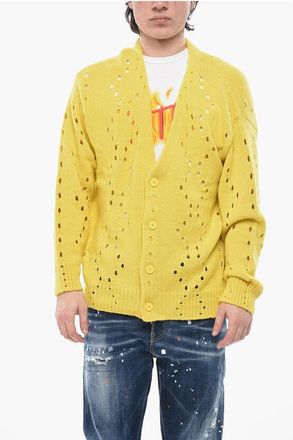 Givenchy Alpaca-Blend Cardigan with Openwork Design size Xs