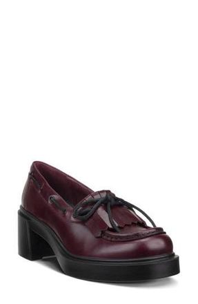 Ecco Metropole Seoul 45 Kiltie Moc Toe Loafer in Dark Ruby at Nordstrom Rack, Size 11-11.5Us / 42Eu