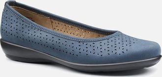 Hotter Womens Livvy II Womens Extra Wide Ballet Pumps - Navy - Size: 5.5