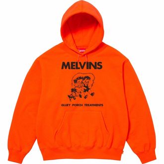 SUPREME x Melvins Hooded Sweatshirt Orange Black SUP-SS24-218