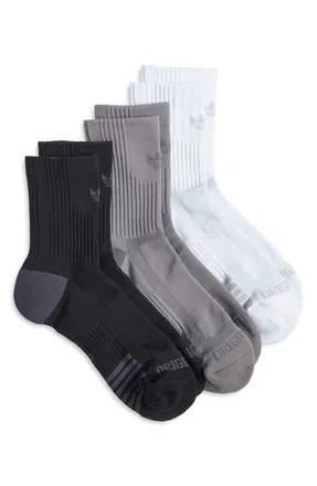 adidas Assorted 3-Pack Originals Tech Crew Socks in Black at Nordstrom