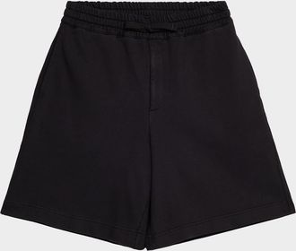 Alexander McQueen Mens Relaxed Cotton Pull-On Shorts