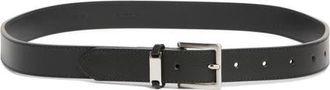 Frame Denim The Square Buckle Suede Belt in Black at Nordstrom, Size X-Small