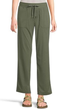 L.L.Bean Vista Camp Pants Straight Leg Womens Outerwear Thyme : MD 31, Nylon/Spandex
