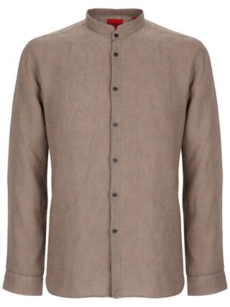 HUGO BOSS Linen Shirt - Brown