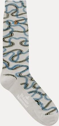 Vivienne Westwood Wiggle Sock Wiggle White / Red / Blue 9-11 Unisex