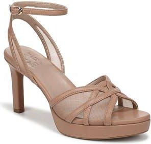 Naturalizer Adara Platform Sandal in Taupe Beige Mesh Faux Leather at Nordstrom Rack, Size 7.5