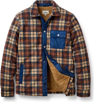 Passenger Firelight Sherpa Lined Overshirt Winterjacke f&uuml;r Herren | braun