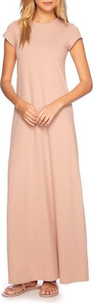 Susana Monaco Short Sleeve Maxi Dress in Brioche at Nordstrom Rack, Size Large
