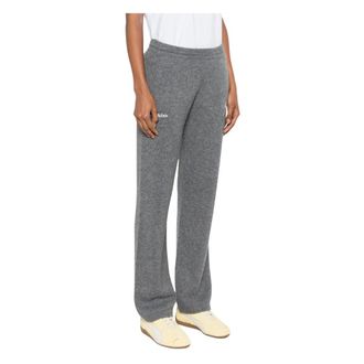 Sporty & Rich Sweatpants, female, Gray, Size: XS Heritage Yankees Serif Cashmere Trousers