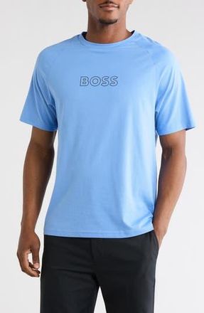 BOSS Raglan Sleeve Graphic T-Shirt in Bright Blue at Nordstrom Rack, Size Xx-Large