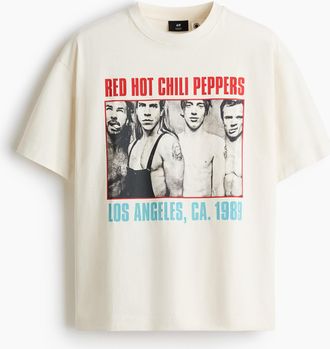 H&M T-Shirt Oversized Fit - White