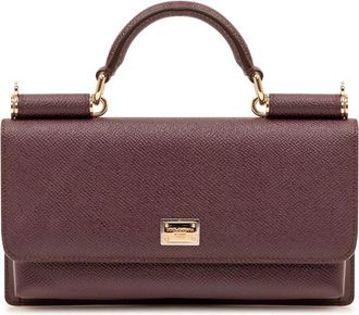 Dolce & Gabbana Phone Bag Vit. St. Dau - Dames - Handtassen - Bruin - ONE Size - Tassen